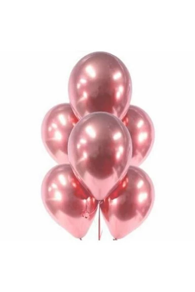 Pazariz Rose Gold Renk Krom Balon 10 Adet ürün görseli 1