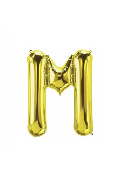 Pazariz M Harf Folyo Gold Renk Balon Küçük 35 Cm ürün görseli 1