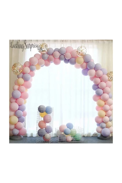 Pazariz Makaron Balonlu Zincir Balon Seti 5 Mt Zincir 125 Balon Karışık Kb1248 ürün görseli 1