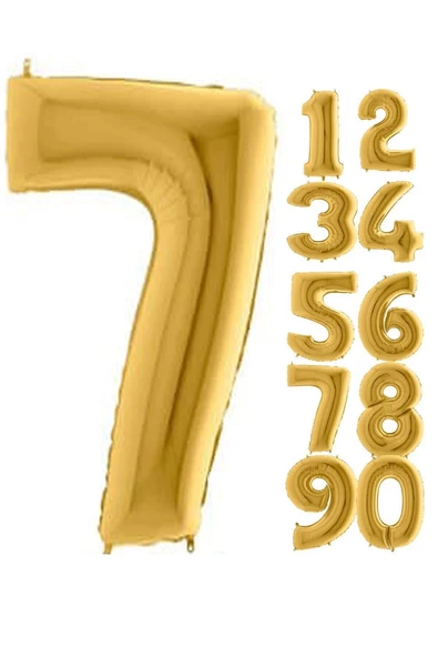 Pazariz 7 Rakam Balon Folyo Gold Altın Sarısı 16 Inç ürün görseli 1