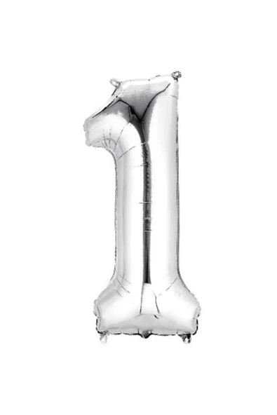 Pazariz 1 Rakam Folyo Gümüş Balon Küçük 35 Cm ürün görseli 1