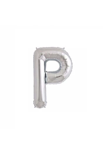 Pazariz P Harf Folyo Gümüş Balon Küçük 35 cm ürün görseli 1