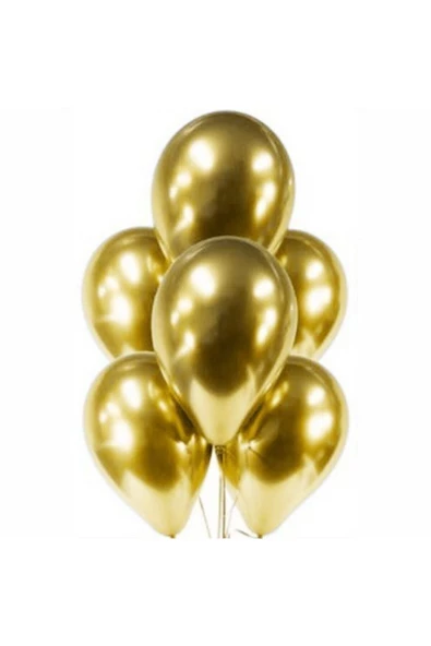 Pazariz Gold Renk Krom Balon 10 Adet ürün görseli 1