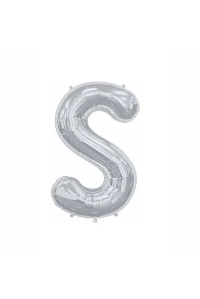 Pazariz S Harf Folyo Gümüş Balon Küçük 35 Cm ürün görseli 1