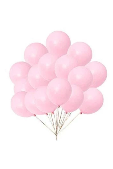 Pazariz 12 Inç Standart Boy Pastel Balon Pembe 100 Adet ürün görseli 1