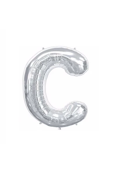 Pazariz C Harf Folyo Gümüş Balon Küçük 35 Cm ürün görseli 1