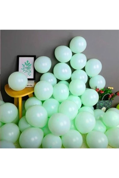 Pazariz 12 Inç Standart Boy Makaron Balon Mint 100 Adet ürün görseli 1