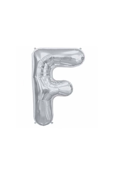 Pazariz F Harf Folyo Gümüş Balon Küçük 35 Cm ürün görseli 1