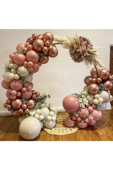 Pazariz Krom Bronz Toz Pembe Ve Deniz Kumu Balon Zinciri 100 Adet ürün görseli 1