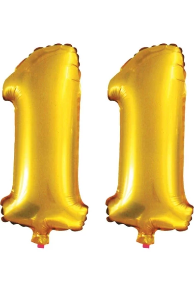 Pazariz 11 Yaş Sayı Folyo Balon Altın 90 Cm ürün görseli 1