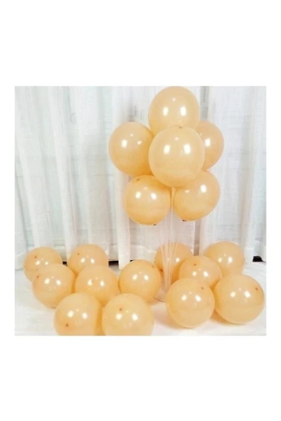Pazariz 50 Adet Ten Rengi Pastel Balon 12 Inç 30 Cm Çap ürün görseli 1