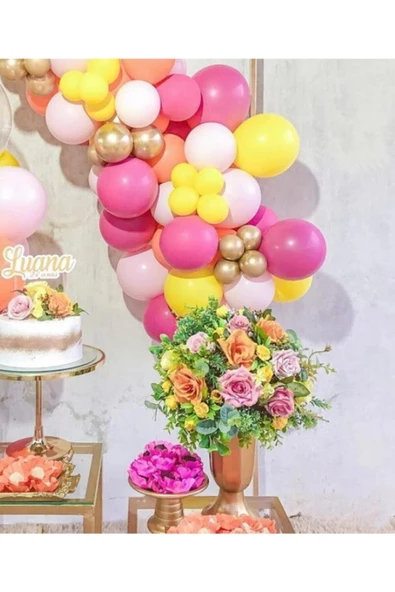 Pazariz Pastel Balon Krom Balon Konsept Balon Zincir ürün görseli 1