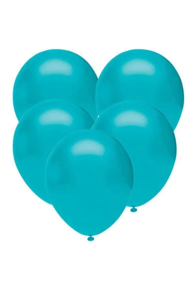 Pazariz 12 Inç Standart Boy Pastel Balon Turkuaz 100 Adet ürün görseli 1
