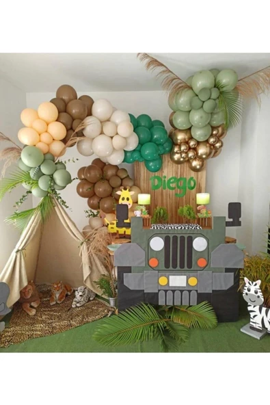 Pazariz Orman Temalı Balon Konsepti Balon Zinciri ürün görseli 1