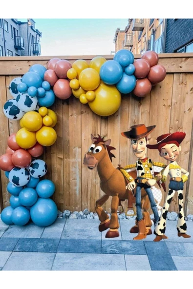 Pazariz Pastel Yanık Turuncu Zerdeçal Ve Derin Okyanus Balon Zinciri 100 Adet ürün görseli 1