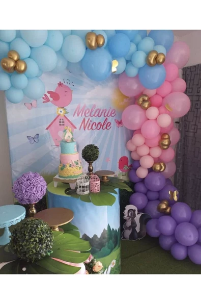Pazariz Makaron Balon Krom Balon Zinciri ürün görseli 1