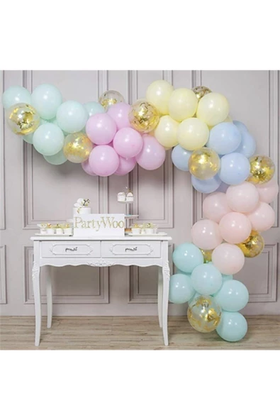 Pazariz Makaron Balon Zinciri Seti 5 Metre 137 Adet Balon ürün görseli 1