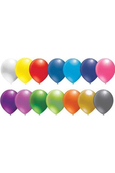 Pazariz Balon Düz 6 Inc Karışık Renkli Pakette 100 Adet ürün görseli 1