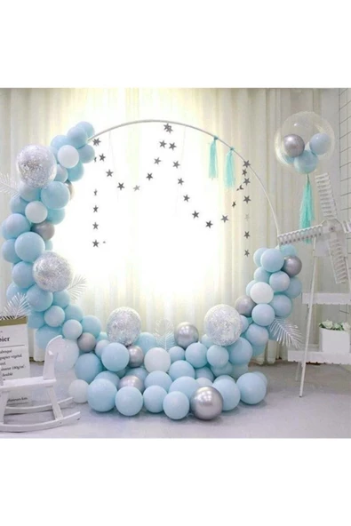 Pazariz Mavi Makaron Zincir Balon Seti ürün görseli 1
