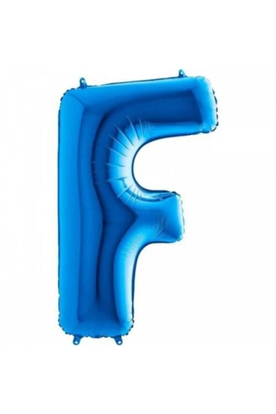 Pazariz F Harf Folyo Balon Mavi 100cm ürün görseli 1