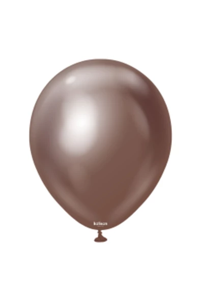Pazariz 12'' Mirror Balon Çikolata Kahve 50’li ürün görseli 1