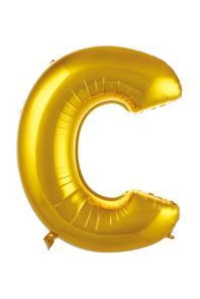 Pazariz 40 Inç 100 Cm Altın Folyo Harf Balon C ürün görseli 1