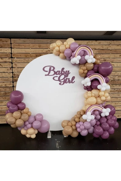 Pazariz Pastel Yaban Çileği Toz Pembe Çöl Kumu Ve Karamel Balon Zinciri 100 Adet ürün görseli 1