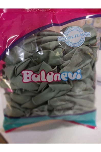Pazariz 12 Inç Standart Boy Metalik Balon Küf Yeşili 100 Adet ürün görseli 1