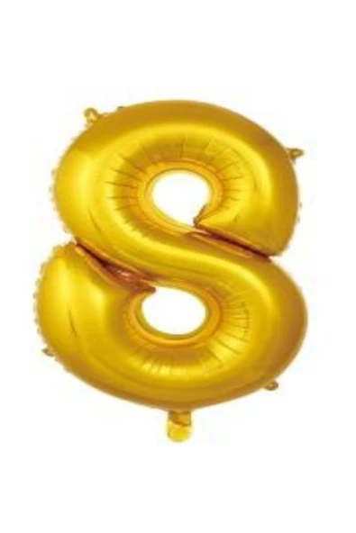 Pazariz 40 Inç 100 Cm Altın Folyo Rakam Balon 8 ürün görseli 1