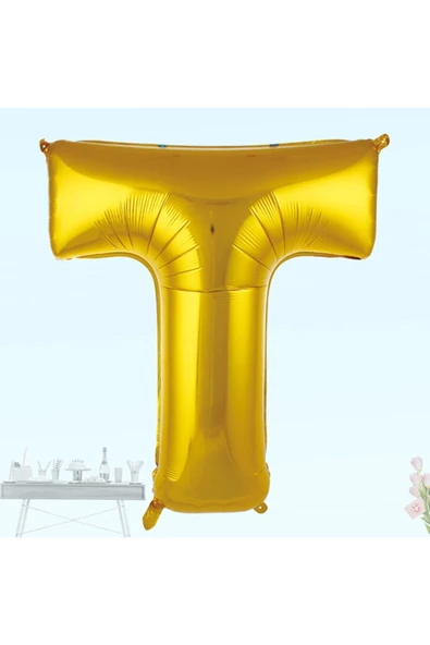 Pazariz 40 Inç 100 Cm Altın Folyo Harf Balon T ürün görseli 1