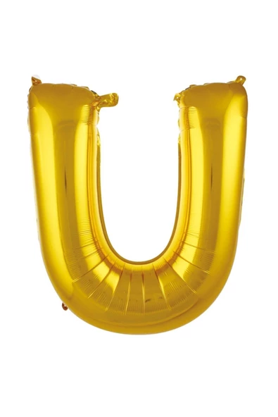 Pazariz 76 Cm Harf Folyo Balon U Harfi Balon Altın 34 Inç ürün görseli 1