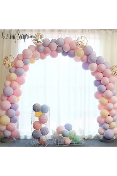 Pazariz Makaron Balonlu Zincir Balon Seti 5 Mt Zincir 100 Balon Karışık ürün görseli 1