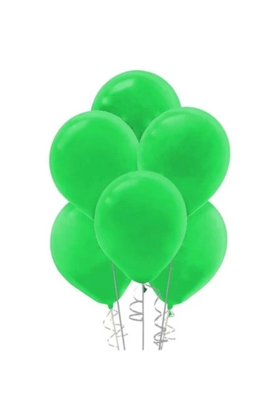 Pazariz 12" Pastel Helyum Yeşil Renk Balon 100'lü Paket ürün görseli 1