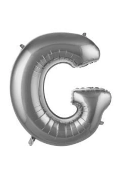 Pazariz 40 Inç 100 Cm Gümüş Folyo Harf Balon G ürün görseli 1