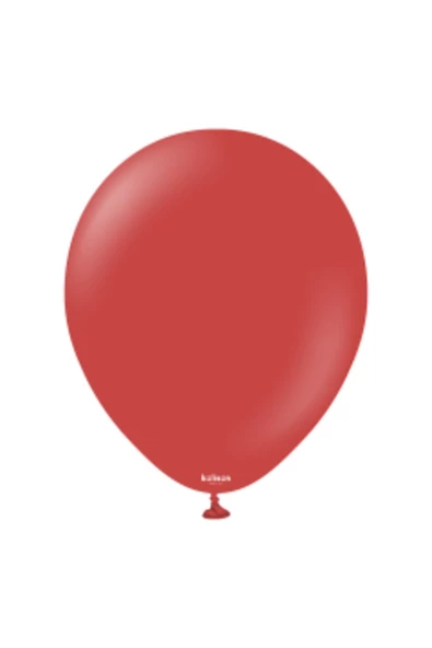 Pazariz 12 Inç Standart Boy Pastel Balon Deep Red 100 Adet ürün görseli 1
