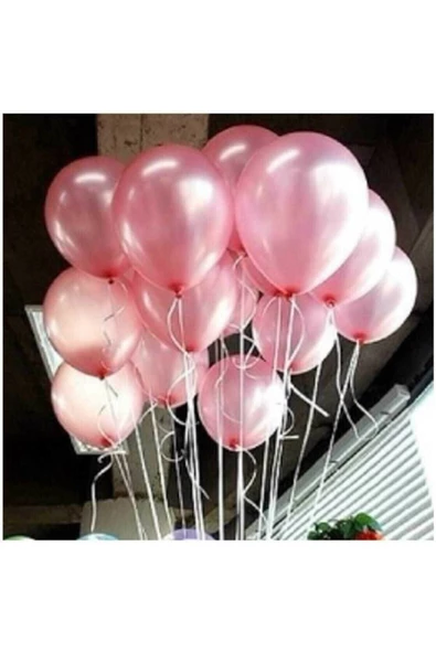 Pazariz 12 Inç Metalik Pembe Balon 10'lu ürün görseli 1