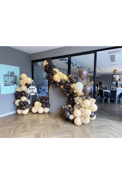 Pazariz Pastel Çikolata Kahve Ve Somon Balon Zinciri 100 Adet ürün görseli 1