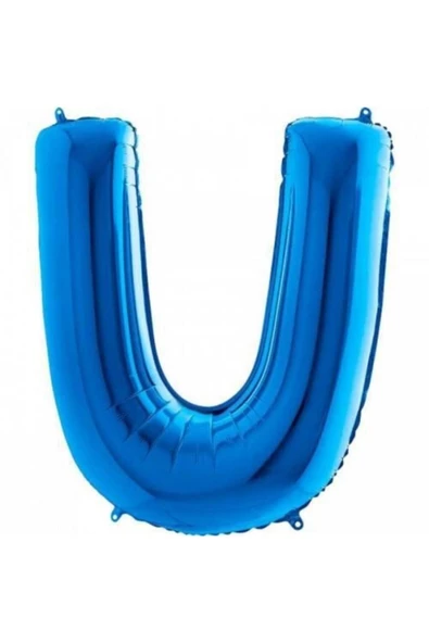 Pazariz U Harf Folyo Balon Mavi 100cm ürün görseli 1