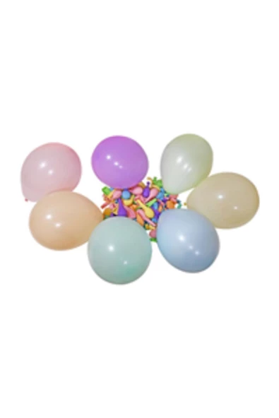 Pazariz 12” KARIŞIK MAKARON BALON (100’LÜK) ürün görseli 1