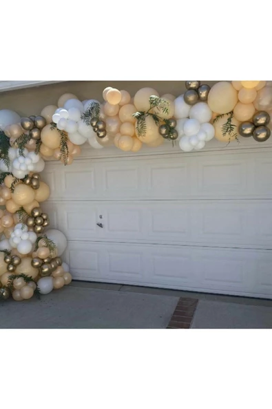 Pazariz Pastel Balon Krom Gold Balon Zinciri ürün görseli 1