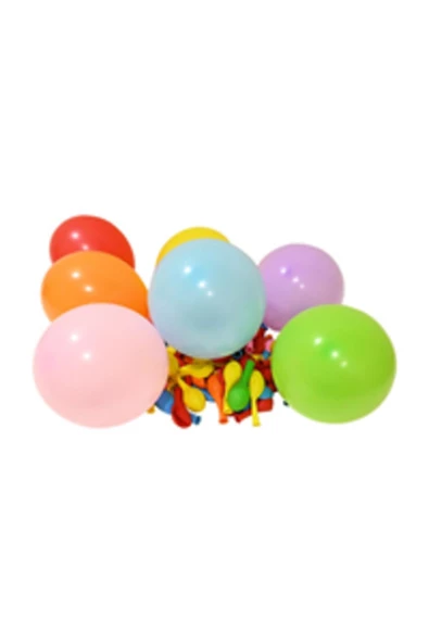Pazariz 12 Inç Standart Boy Pastel Balon Karışık 100 Adet ürün görseli 1