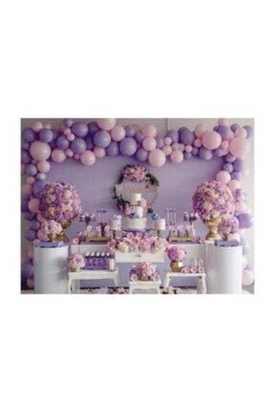 Pazariz Lila Pembe Soft Balon Zincir 0011 ürün görseli 1