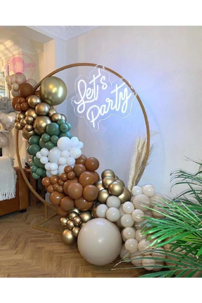 Pazariz Krom Gold Küf Yeşili Beyaz Ten Rengi Ve Karamel Balon Zinciri 100 Adet ürün görseli 1