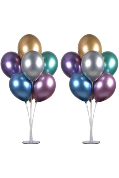 Pazariz Krom Ayaklı Balon Standı ürün görseli 1