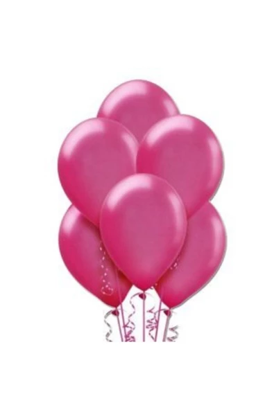 Pazariz Metalik Balon 10 Adet Fuşya ürün görseli 1