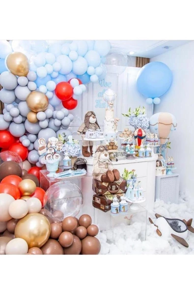 Pazariz Krom Ve Pastel Balon Konsept Zincir ürün görseli 1