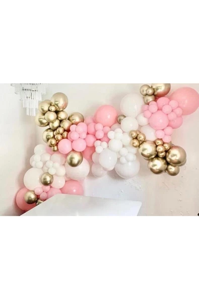 Pazariz Gold Krom Pastel Tonlarda Balon Konsept ürün görseli 1