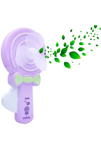 Pazariz El Fanı Vantilatör Fan Candy Manuel Basmalı Çocuk Oyuncağı Mini Vantilatör Fan Pilsiz ürün görseli 1