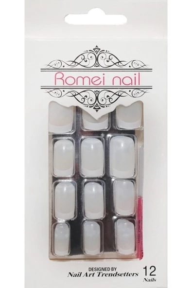 Pazariz Pazarız Nail Takma Tırnak 12'li - French Beyaz ürün görseli 1