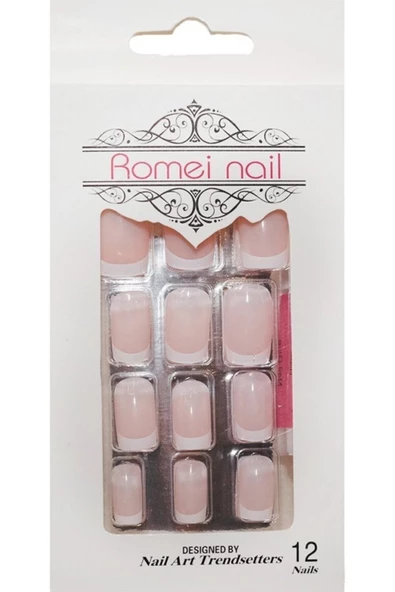 Pazariz Pazarız Nail Takma Tırnak 12'li - French Pembe ürün görseli 1